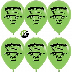 S Шар (12''/30 см) Франкенштейн Лайм Пастель 2ст 50шт