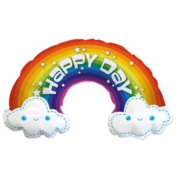 Ф Фигура (39"/99 см) Радуга в облаках HAPPY DAY 1шт в интернет магазине Праздникмастер