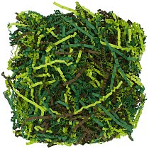 Наполнитель для коробок Бумажный Микс Изумруд/Шоколадный Зеленая липа 3мм 50г 1уп