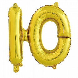 F Буква Ю (16''/41 см) Золото 1шт