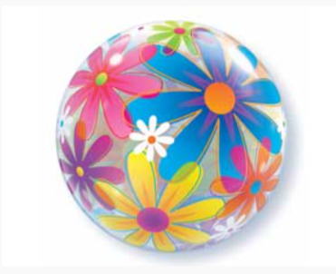 П Bubble (22"/56 см) Ромашки разноцветные 1шт