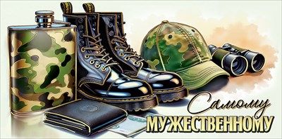Конверт для денег Самому мужественному 16,8х8,4см 1шт фотография