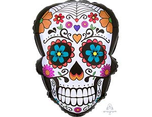 А Фигура (24"/60 см) Череп День Мертвых 1шт