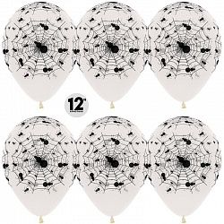 S Шар (12''/30 см) Пауки Прозрачный Кристалл 5ст 50шт