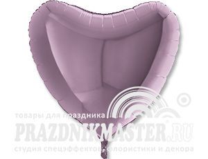 Г Сердце (36"/91 см) Сиреневый Lilac Металлик 1шт в интернет магазине Праздникмастер