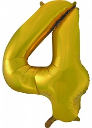 ПМ Цифра 4 (32"/81 см) Золото 1шт