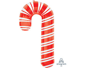 А Фигура (37"/94 см) Леденец трость полосатый 1шт