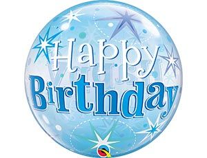 П Bubble (22"/56 см) HB Искры синий 1шт