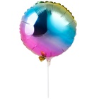 Ф Мини-круг (9"/23 см) Металлик Радуга нежная 1 шт