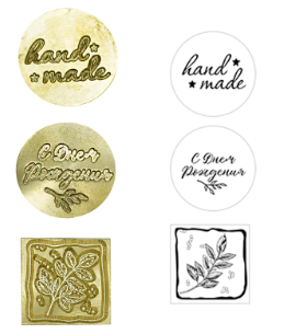 Набор штампов для сургучной печати 3 шт 1 набор