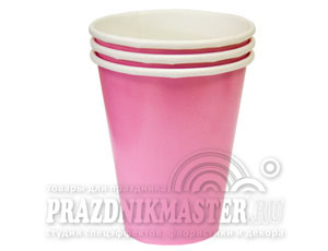 Стакан Pink Розовый 8шт 1уп