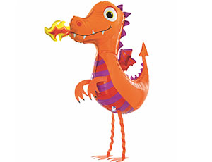 Г Ходячая фигура (41''/104 см) Дракон Оранжевый 1шт