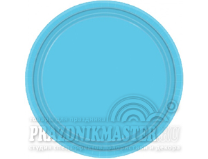 Тарелка однотон Caribbean Blue / Карибский голубой 17 см 8 шт 1 уп