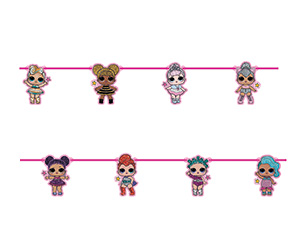 Гирлянда фигурная Куклы ЛОЛ 230см 1шт фотография