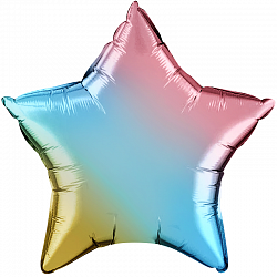 F Звезда (18''/46 см) Нежная радуга Градиент 1шт
