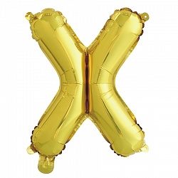 F Буква Х (16''/41 см) Золото 1шт