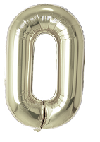 MB Цифра 0 (40"/102 см) Белое золото White gold 1шт