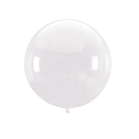 ПМ Bubble BoBo Deco (18"/46 см) Прозрачный Синяя упаковка 1шт