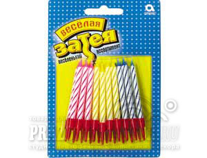 Свечи Ассорти с держателями 5см 20шт 1уп фотография