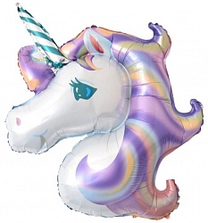 ПМ Мини-фигура (15''/38 см) Голова Единорог Фиолетовый 1шт