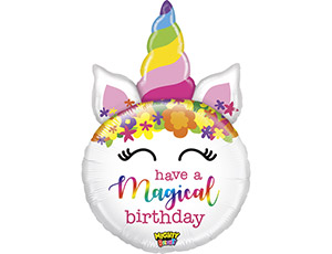Б Фигура (33"/83 см) ДР Единорог HAVE MAGICAL BIRTHDAY 1шт