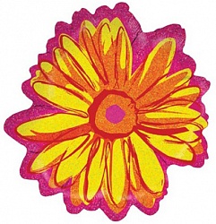 Б Фигура (22''/56 см)  Цветок Желтый Голография 1шт