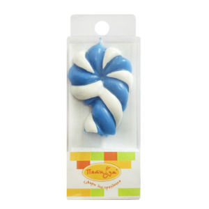 Свеча Цифра 9 Леденец Голубой 4,8см 1шт фотография