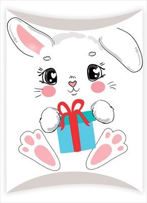 Коробочка для подарка Зайчик 16,4х10см 1шт