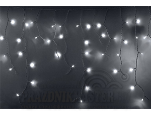 Гирлянда Айсикл (бахрома) светодиодный, 2,4 х 0,6 м, белый провод, 220В, диоды белые