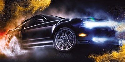 Конверт для денег Черное авто 16,5х8см 1шт фотография