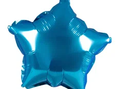 ПМ Мини-звезда (9''/23 см) Голубой Blue Металлик 1шт в интернет магазине Праздникмастер