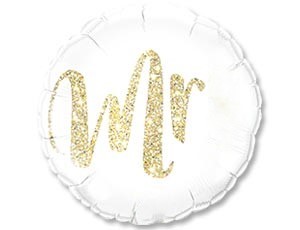П Круг (18"/46 см) MR Мистер Глиттер золото 1шт