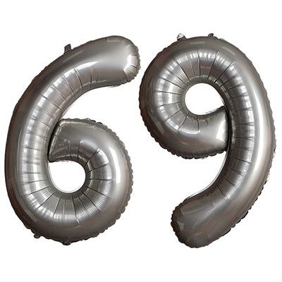 Г ЦИФРА 6/9 40" Silver / Серебро в интернет магазине Праздникмастер