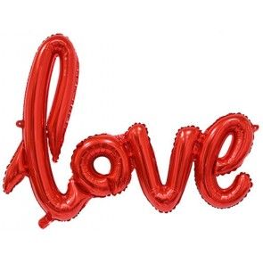 F Надпись (25''/64 см) Love Красный 1шт