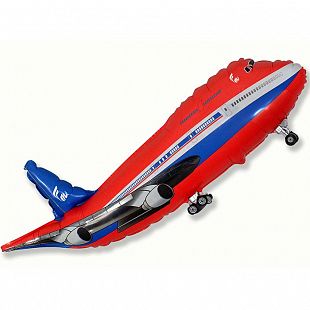 Ф Фигура (32''/81 см) Самолет Красный 1шт