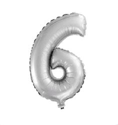ПМ Цифра 6 (16''/41 см) Серебро 1шт