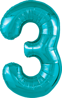 Р Цифра 3 (40''/102 см) Slim Океан 1шт