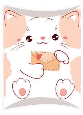 Коробочка для подарка Кошечка 16,4х10см 1шт