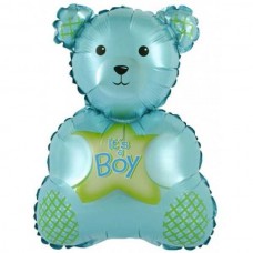 ПМ Фигура (32''/81 см) Медвежонок это мальчик Голубой 1шт