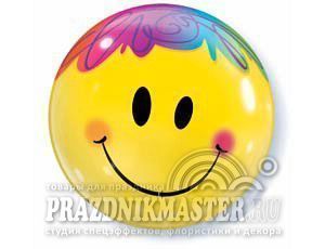 П Bubble (22"/56 см) Смайл Яркий 1шт