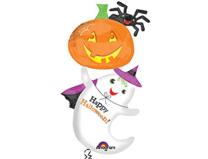 А Фигура (32"/81 см) Привидение с тыквой 1шт