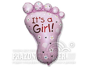 Ф Мини-фигура (14''/36 см) Ступня девочки Розовый 1шт