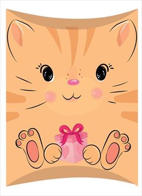 Коробочка для подарка Тигренок 16,4х10см 1шт