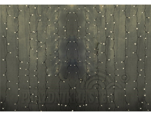 Гирлянда "Светодиодный Дождь" 2х3м, постоянное свечение, прозрачный провод, 220В, диоды БЕЛЫЕ, NEON-