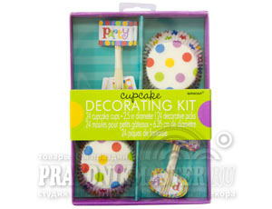 Декор-компл д/кекса HB Горошек 48 шт 1 уп