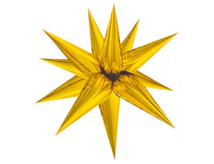 ВЗ Звезда (25''/65 см) 3D Составная Золото 1шт