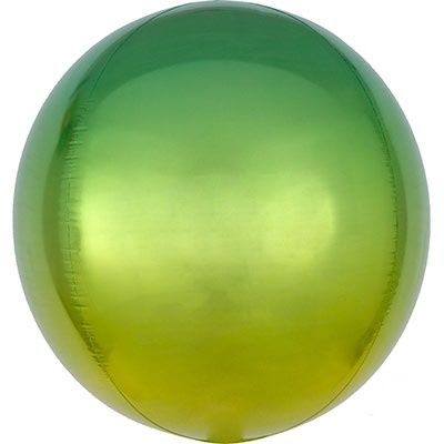 ПМ Сфера 3D (20"/51 см) Градиент Зеленый/Желтый 1шт в интернет магазине Праздникмастер