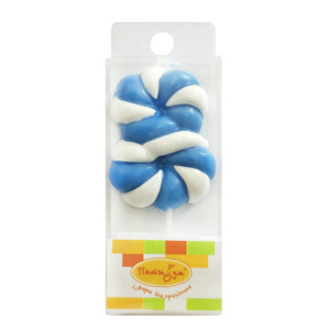 Свеча Цифра 8 Леденец Голубой 4,8см 1шт фотография