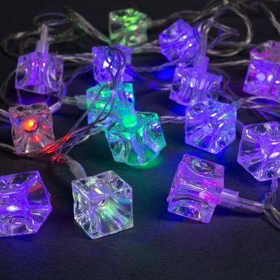 Гирлянда Нить Кубики прозрачная нить 20 ламп LED Свечение мульти 5 м 1 шт