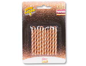 Свечи Спирали Розовое золото 6см 10шт 1уп фотография